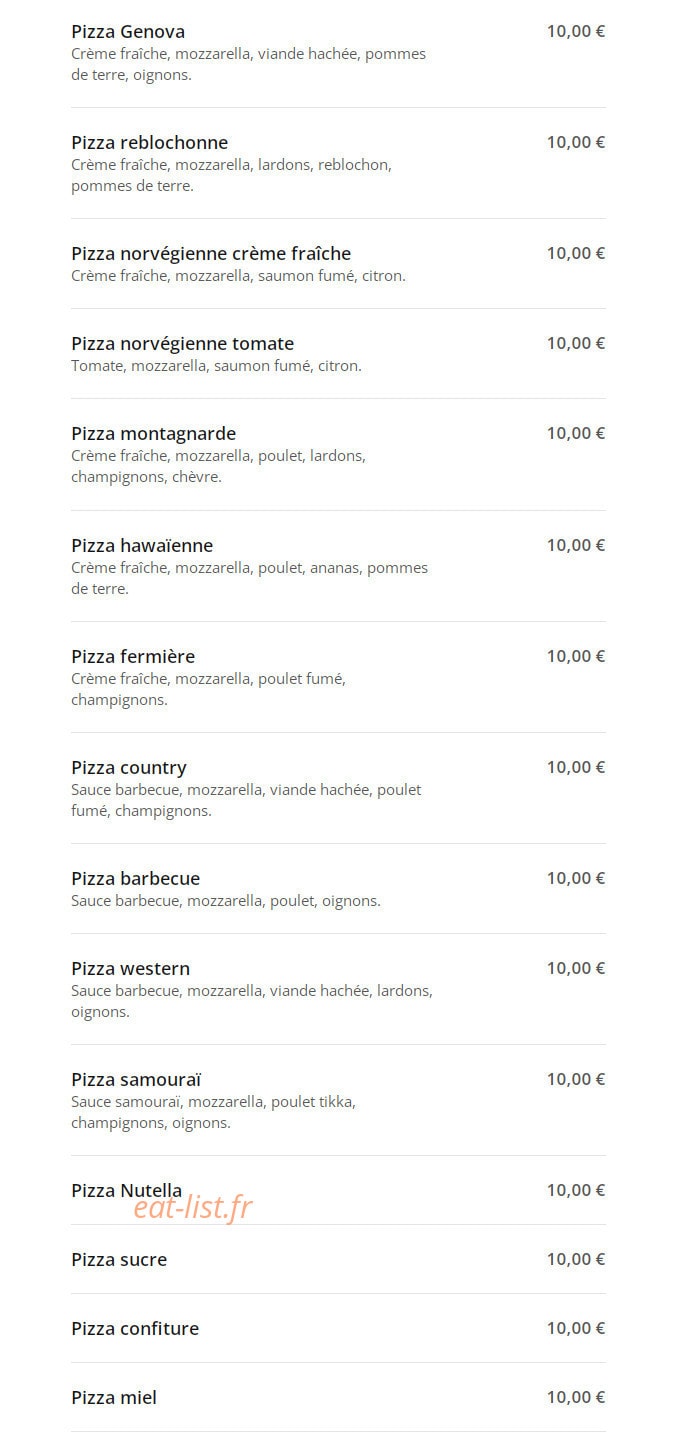 Capri Pizza — carte page 5