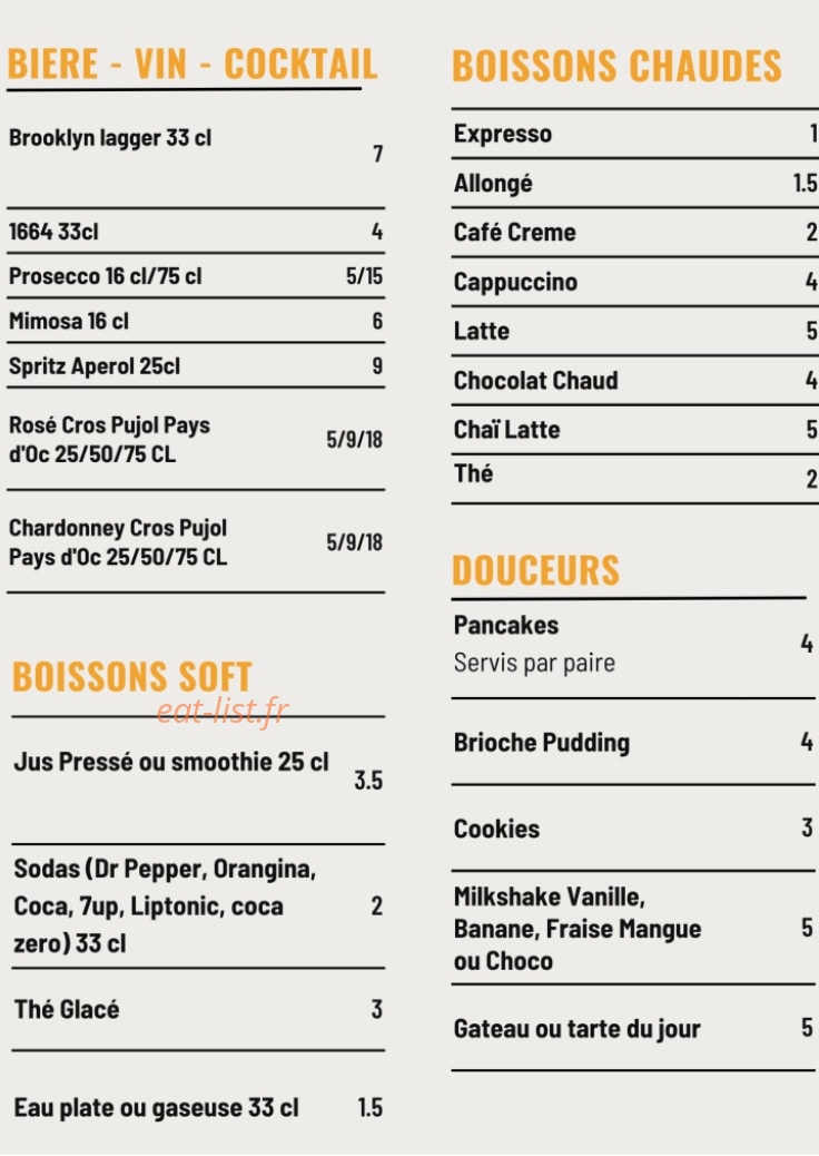 Et Voilà Café — carte page 2