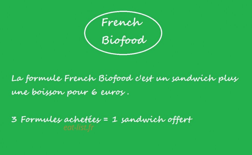 French Biofood — carte page 2