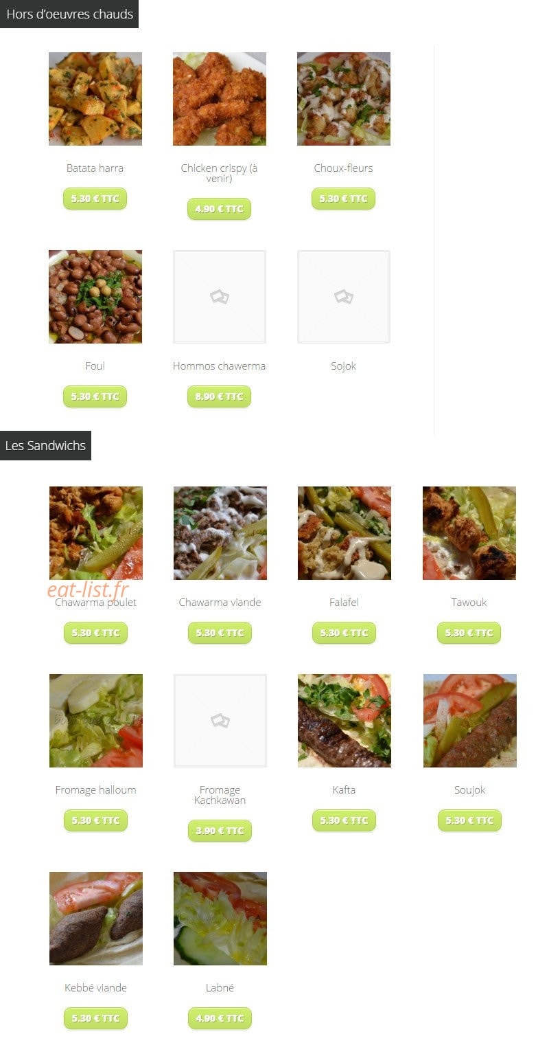 La boutique du Liban — carte page 3