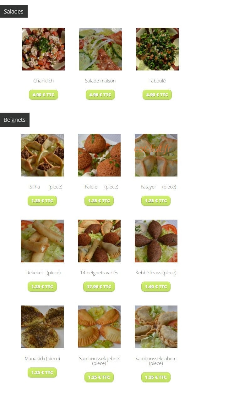 La boutique du Liban — carte page 4