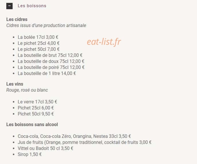 La Crêp' — carte page 4