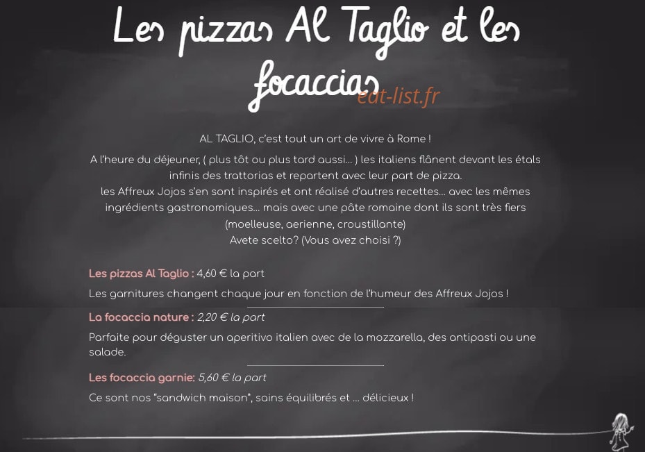 La Pizza du Dimanche Soir — carte page 3
