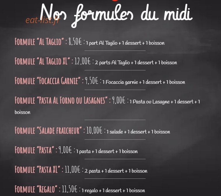La Pizza du Dimanche Soir — carte page 11