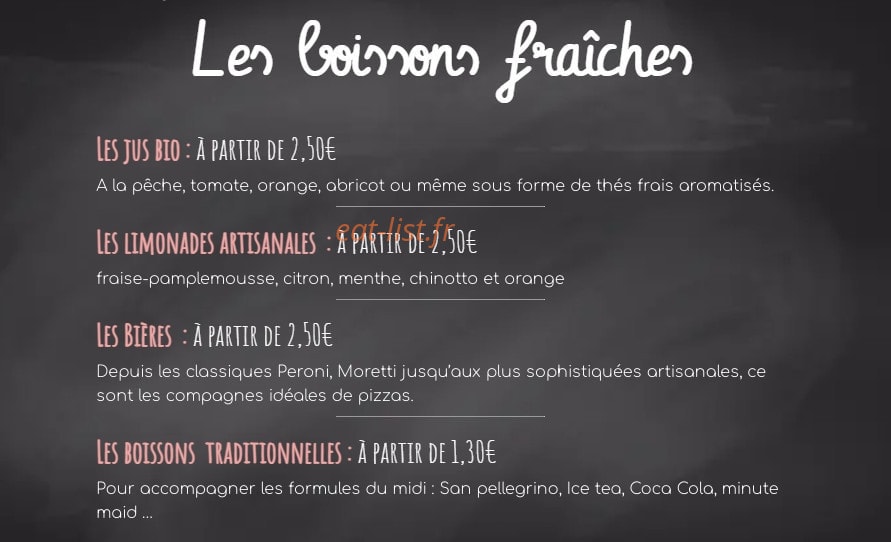 La Pizza du Dimanche Soir — carte page 10