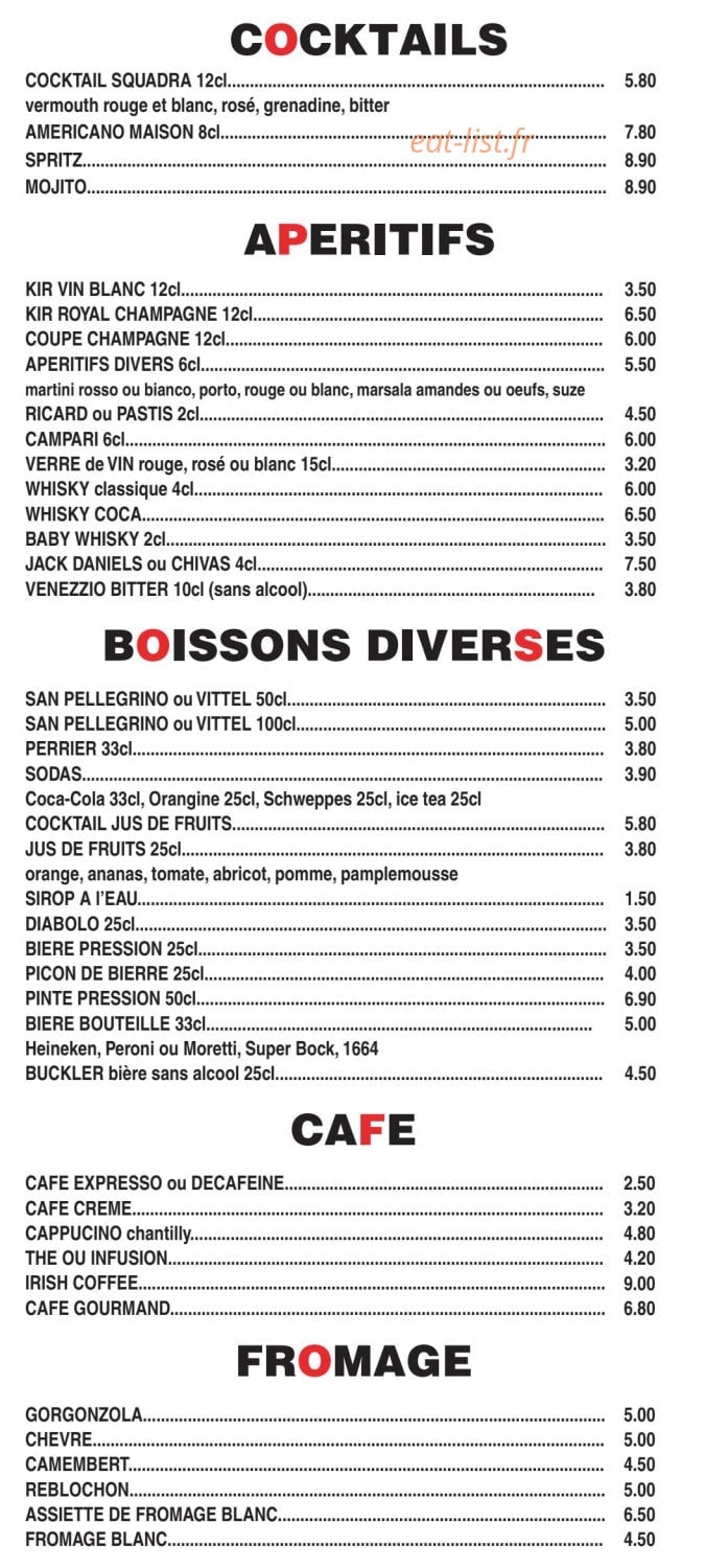 La Squadra — carte page 5
