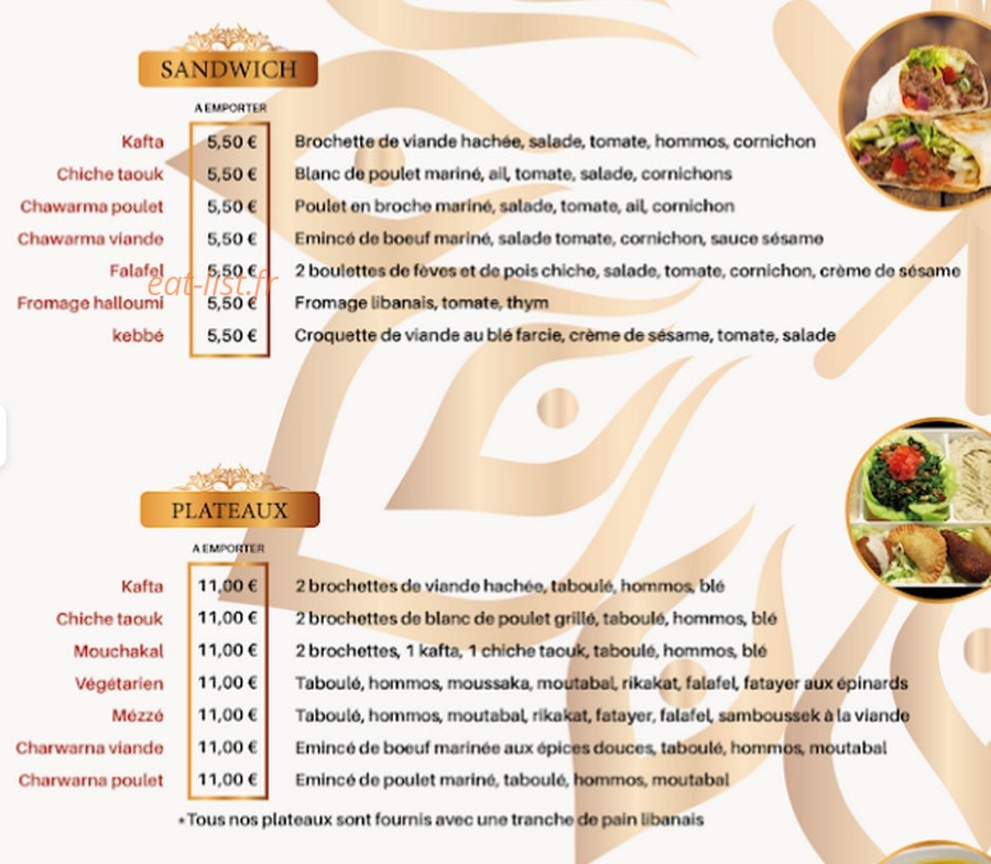 La Table Orientale — carte page 2