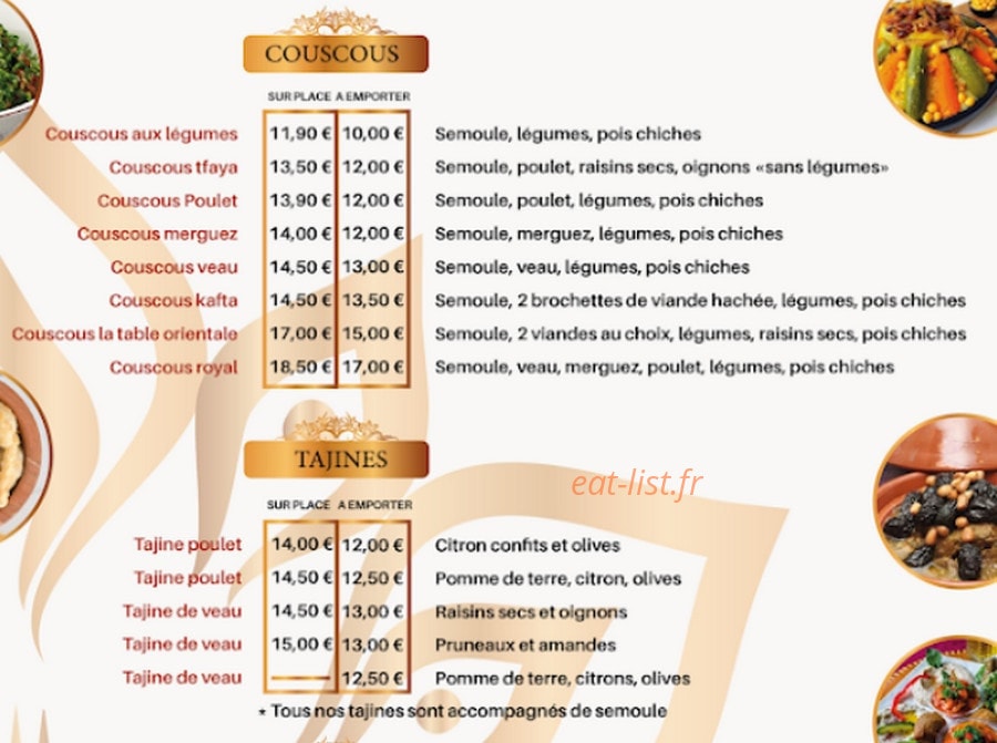 La Table Orientale — carte page 3
