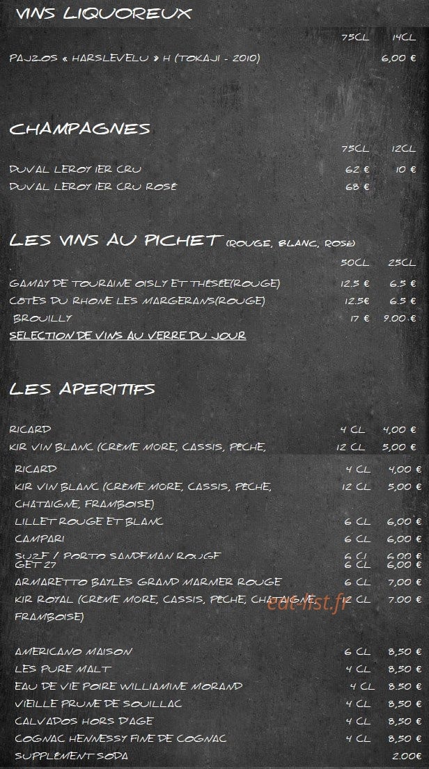 Le Bistrot Gourmand — carte page 6