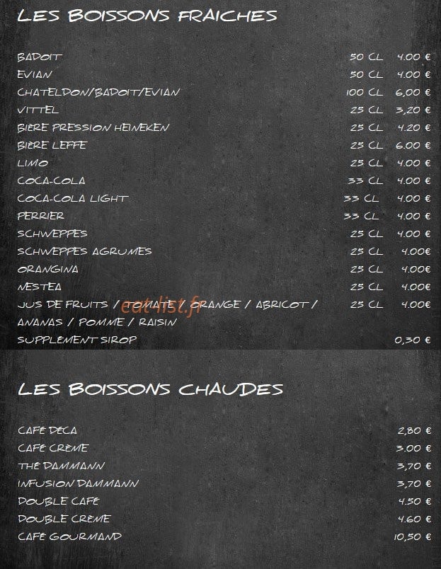 Le Bistrot Gourmand — carte page 7