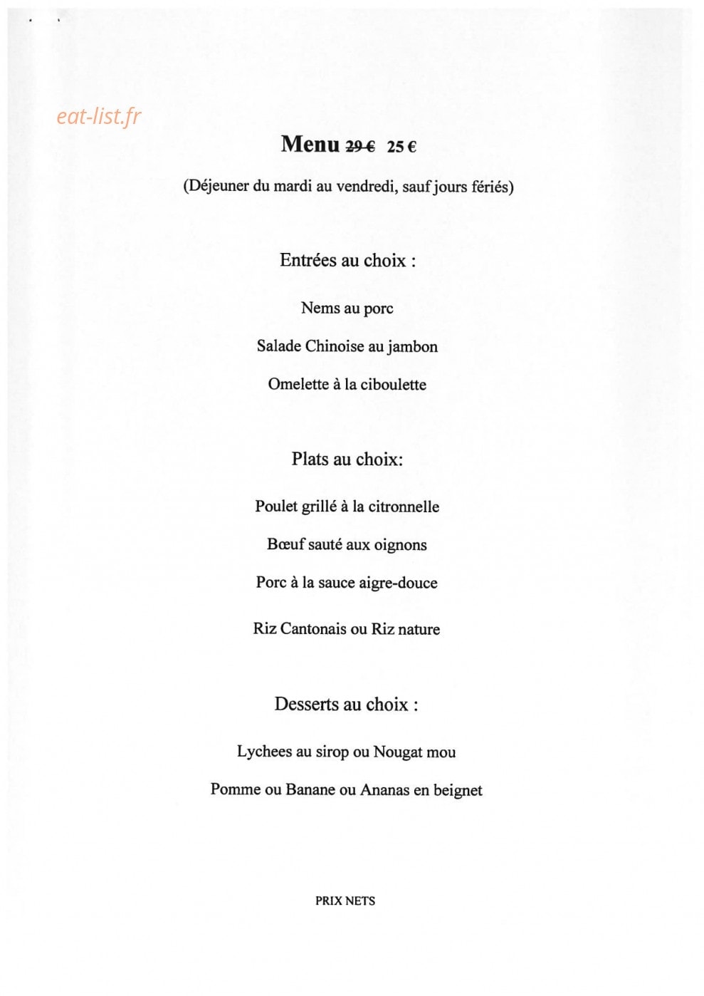 Le Bonheur de Chine — carte page 13