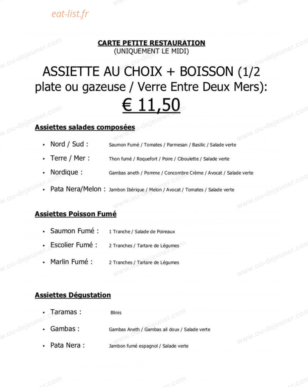 Le comptoir du saumon — carte page 3