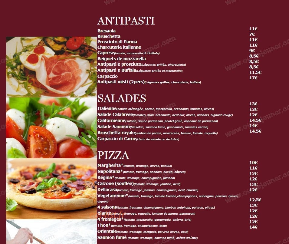 Le Panacotta Café — carte page 1