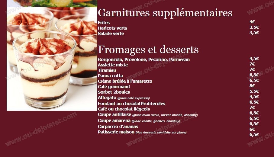 Le Panacotta Café — carte page 3