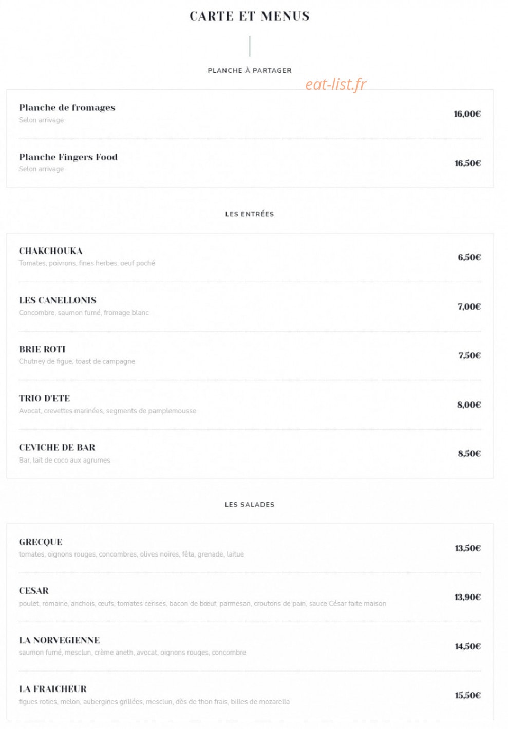 Le Petit Saint Cloud — carte page 1
