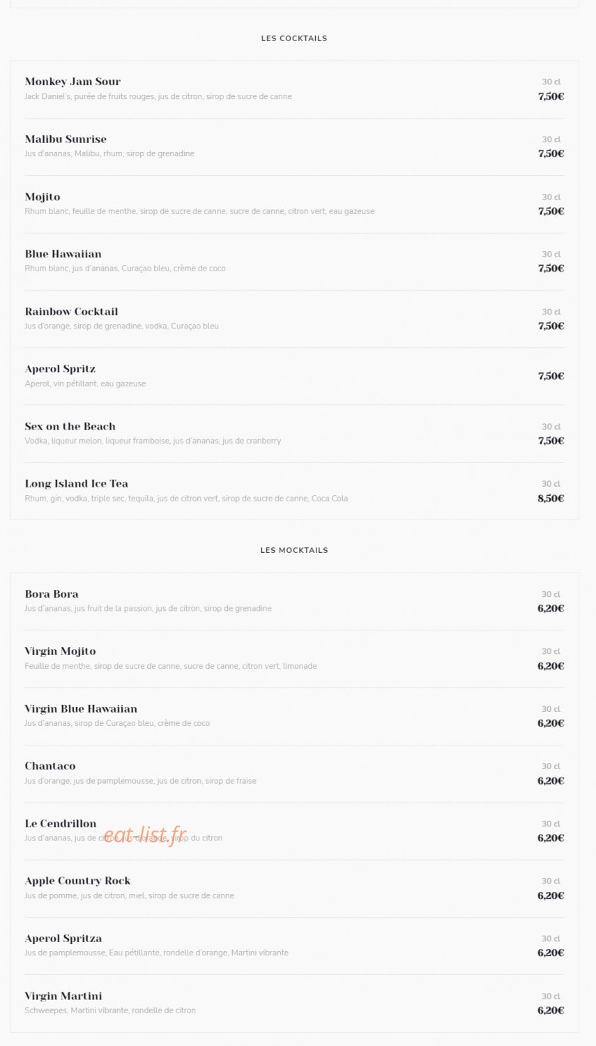 Le Petit Saint Cloud — carte page 5