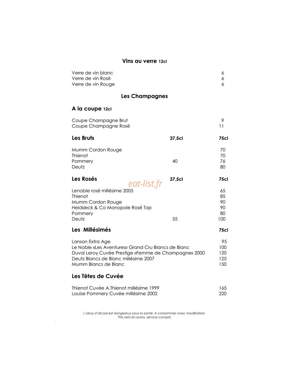 Le Relais de la Malmaison — carte page 3