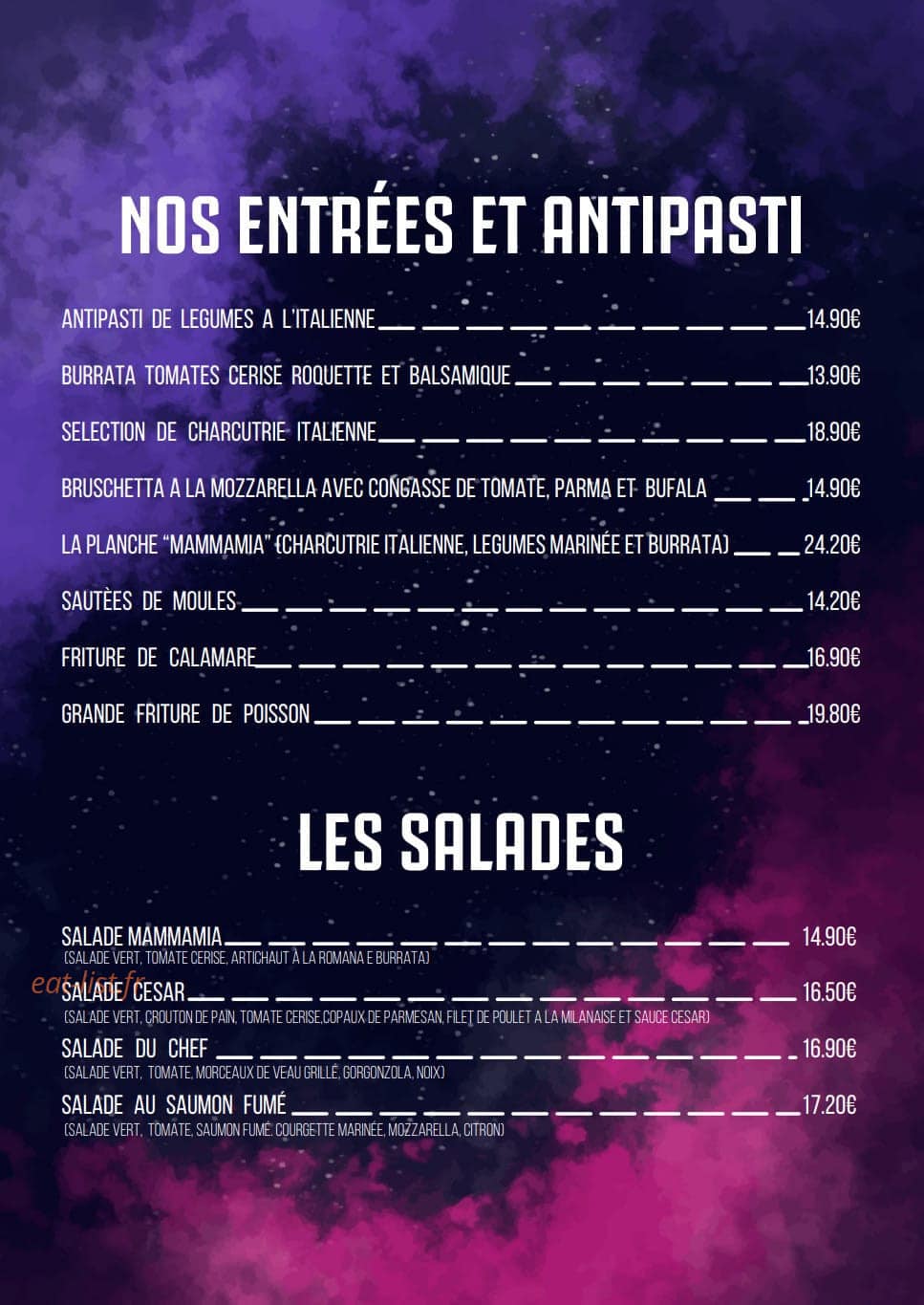 MammaMia — carte page 2