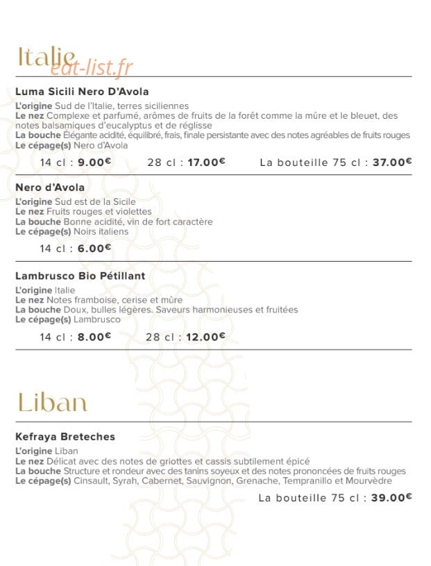 O'Zeste — carte page 13