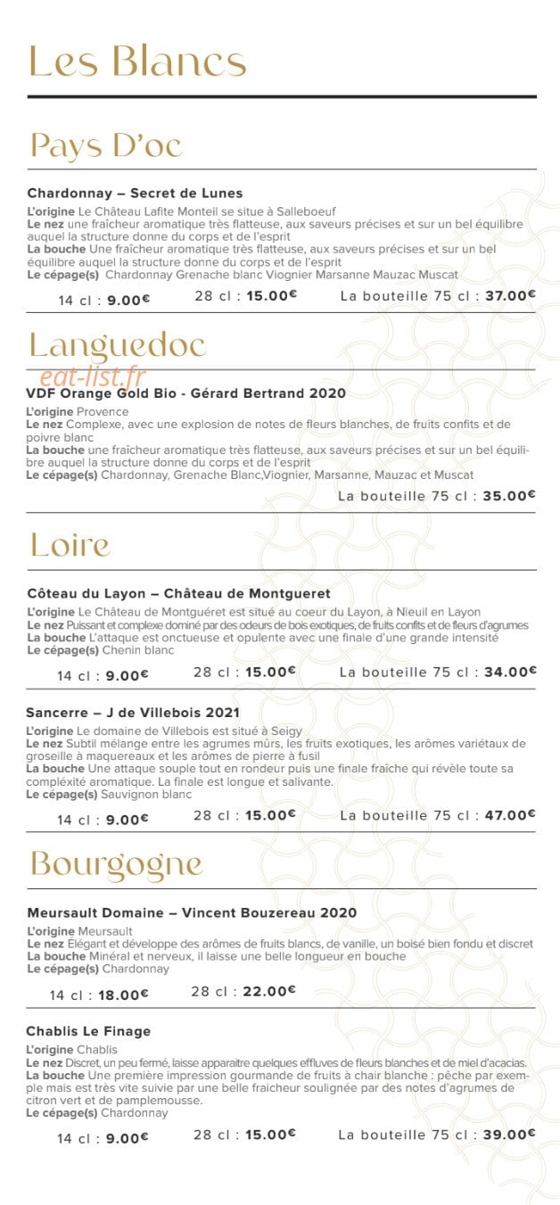 O'Zeste — carte page 14
