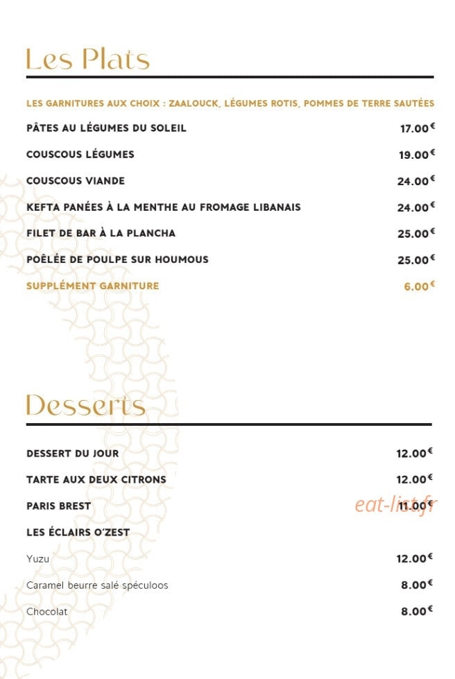 O'Zeste — carte page 3