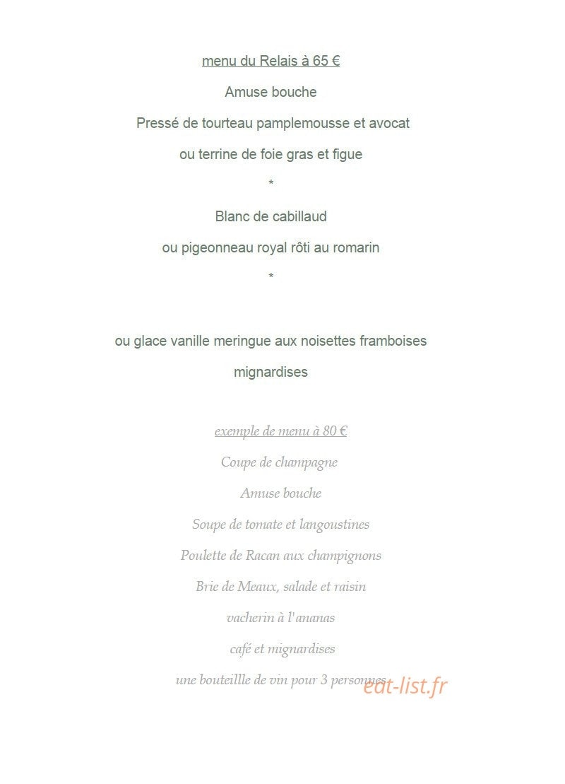 Relais De Saint Cucufa — carte page 1