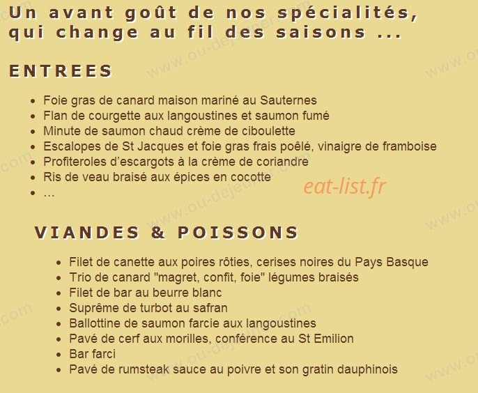Restaurant La Terrasse — carte page 3