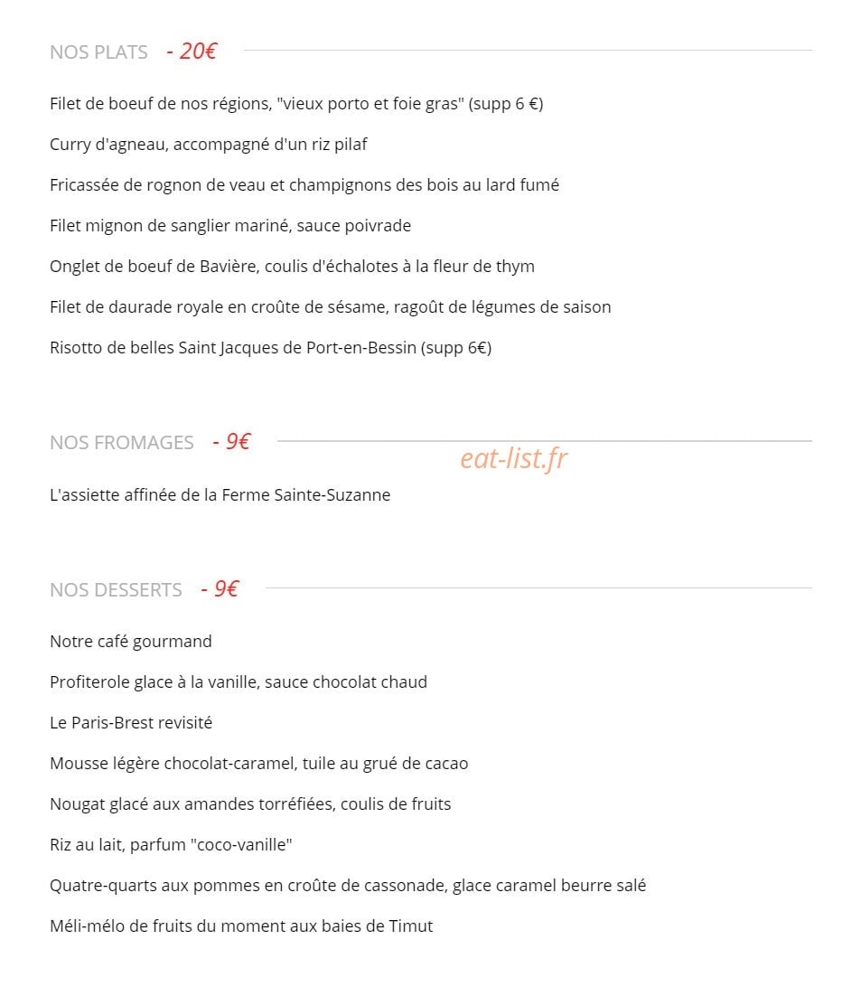 Saucisson et beaujolais — carte page 2