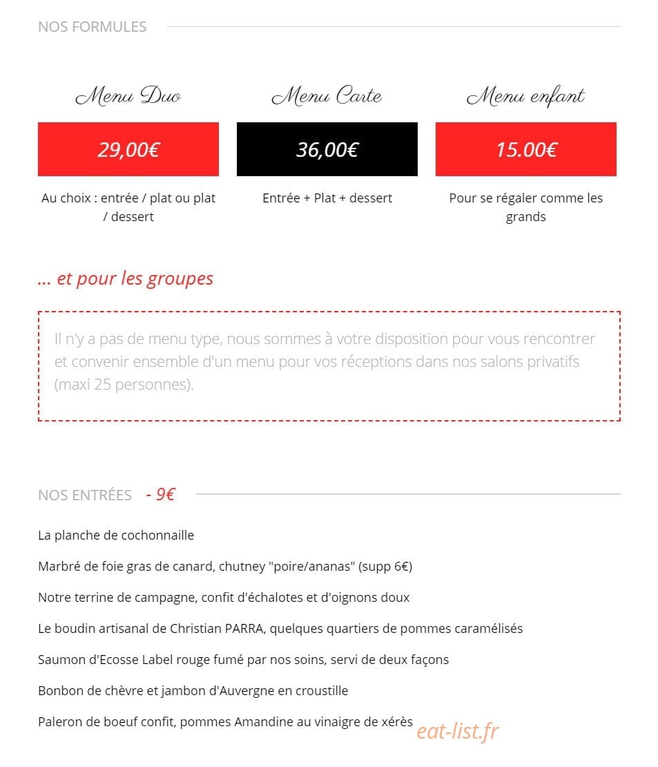 Saucisson et beaujolais — carte page 1