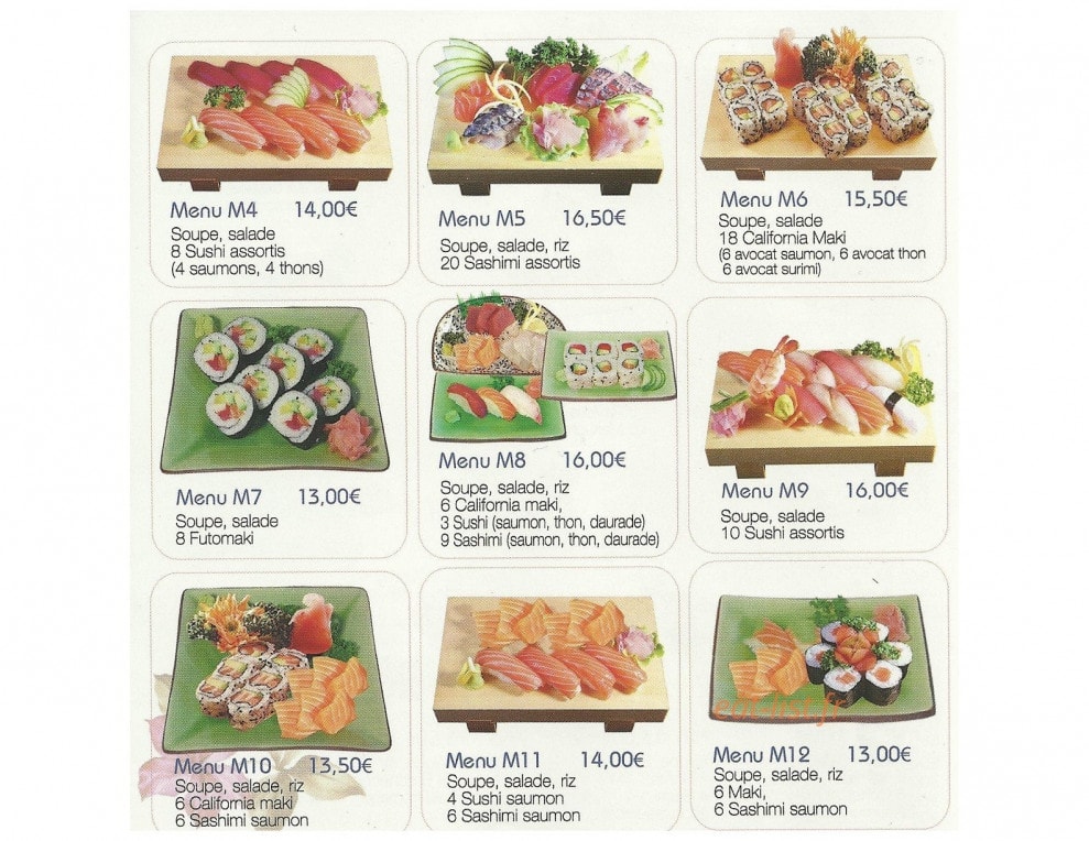 Sushi — carte page 3