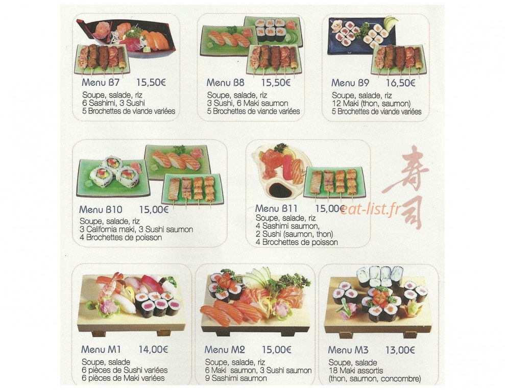 Sushi — carte page 2