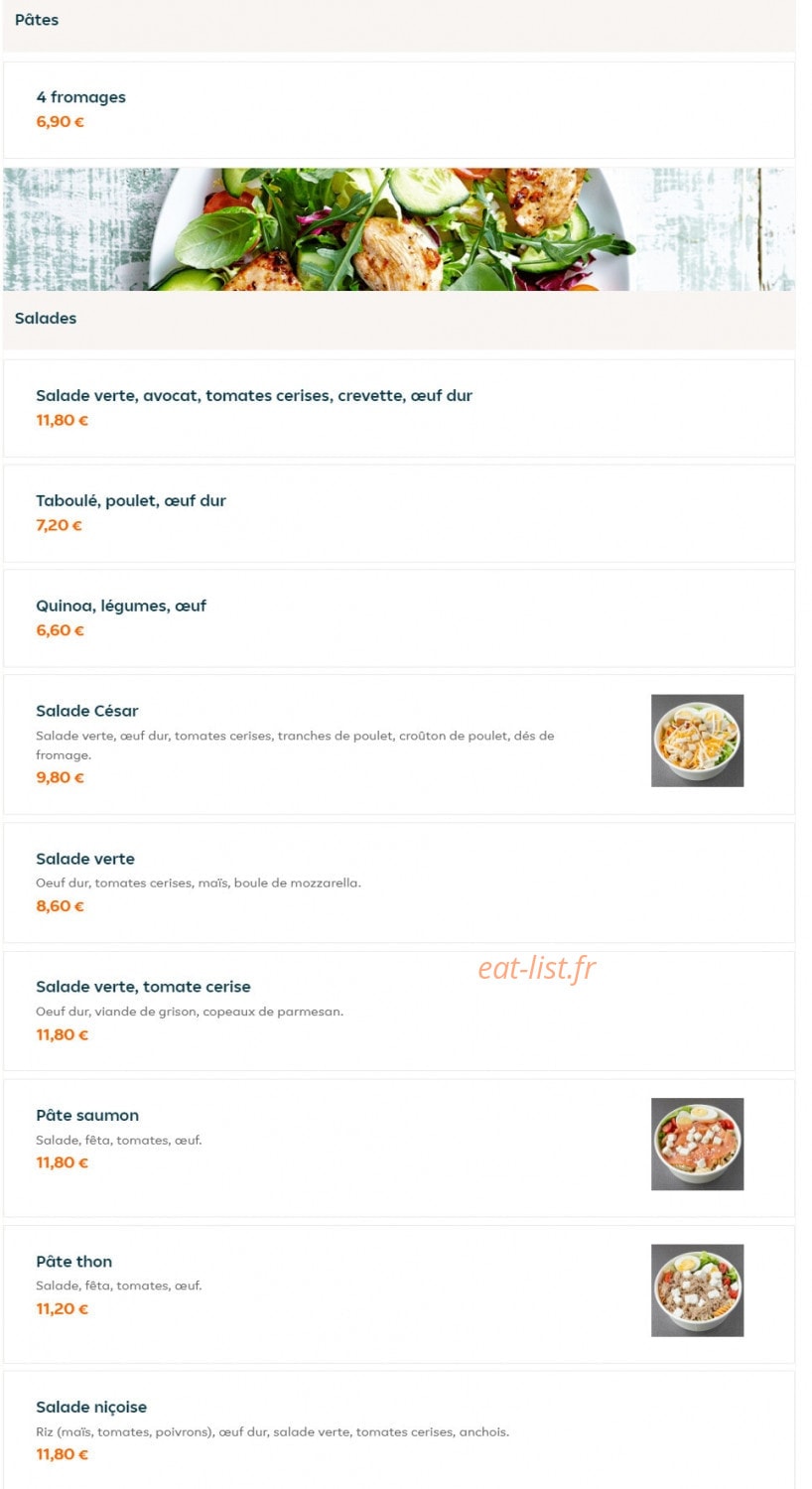 The Lunch — carte page 5