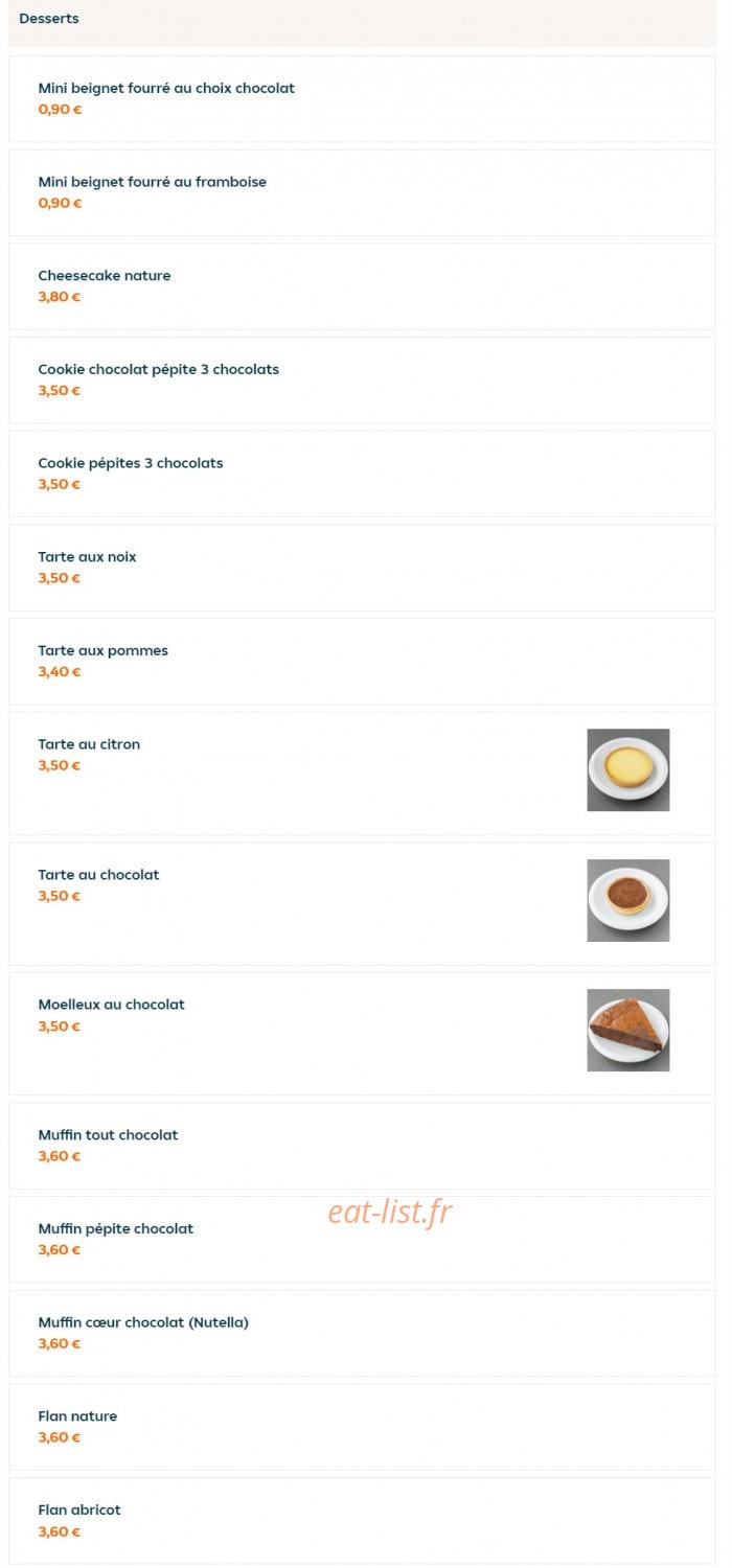 The Lunch — carte page 7