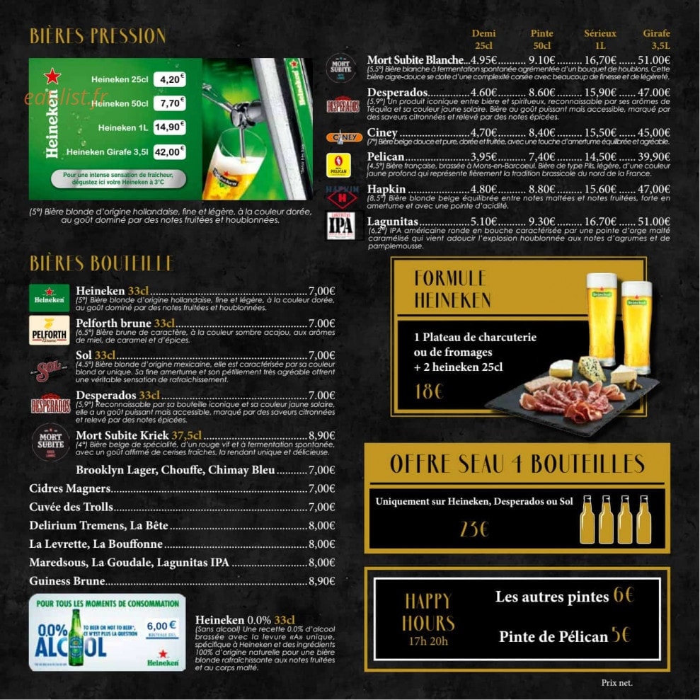 Train Pub — carte page 4