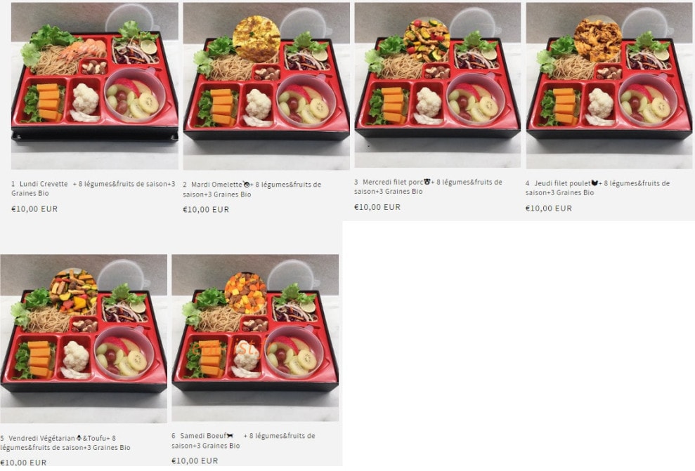 XSfood.fr — carte page 1