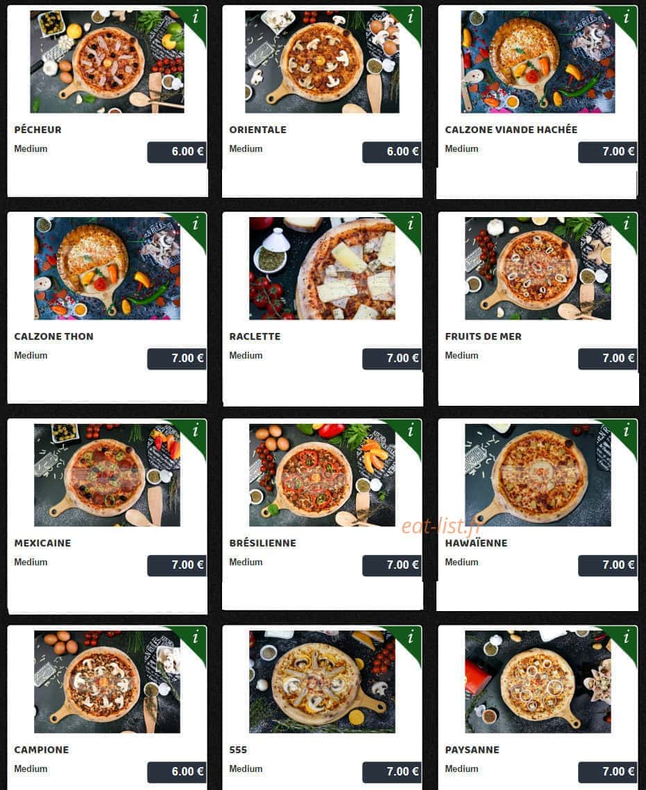 555 Pizza — carte page 3
