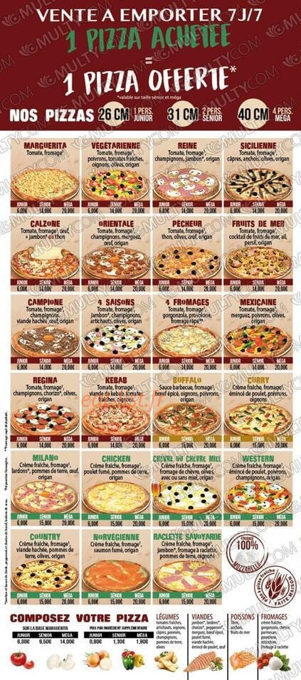 Asnières pizza — carte page 2