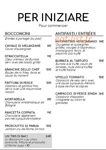 Baciami — carte page 2