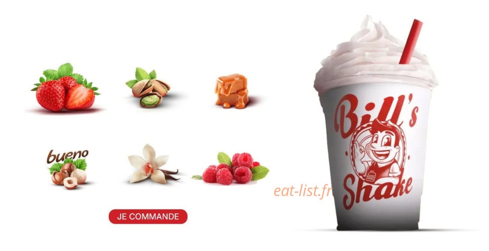 Bill's Burger — carte page 4