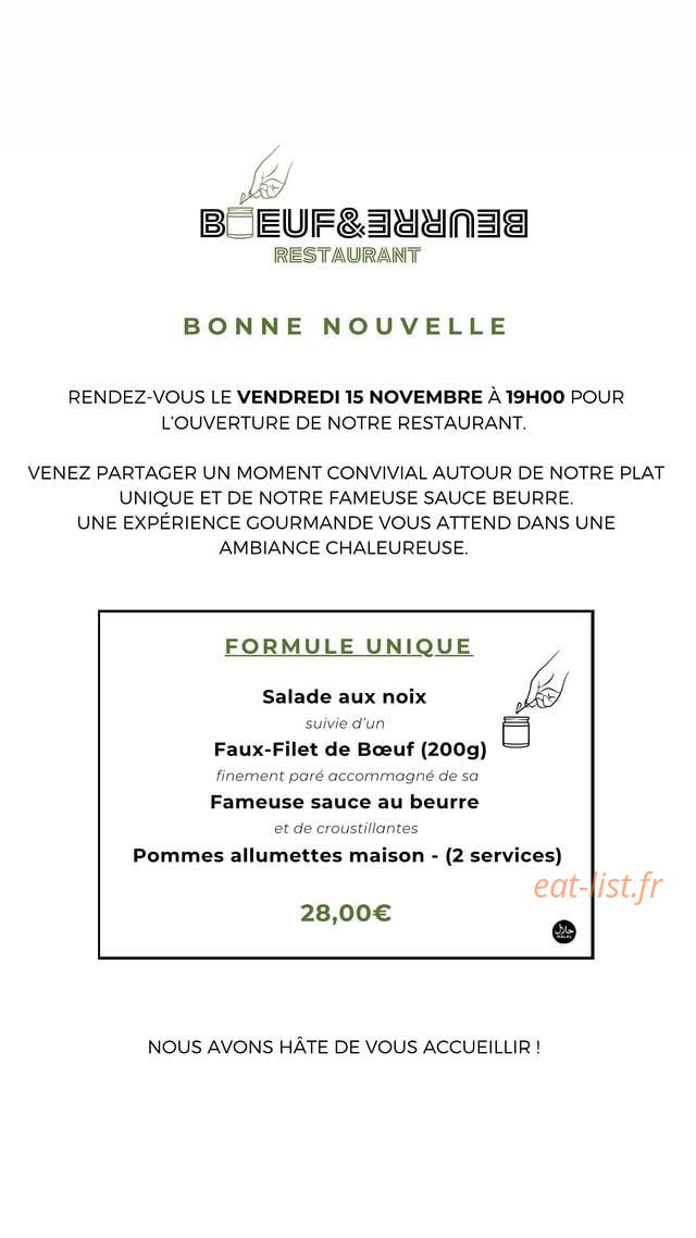 Bœuf et Beurre — carte page 1