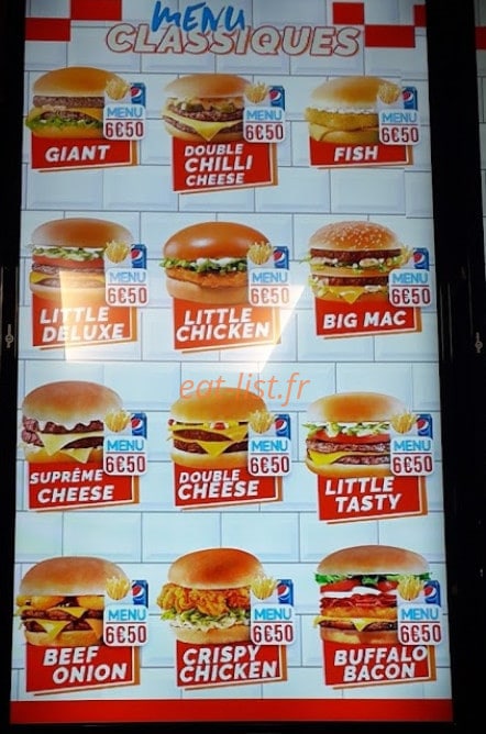 Burger Deals — carte page 1
