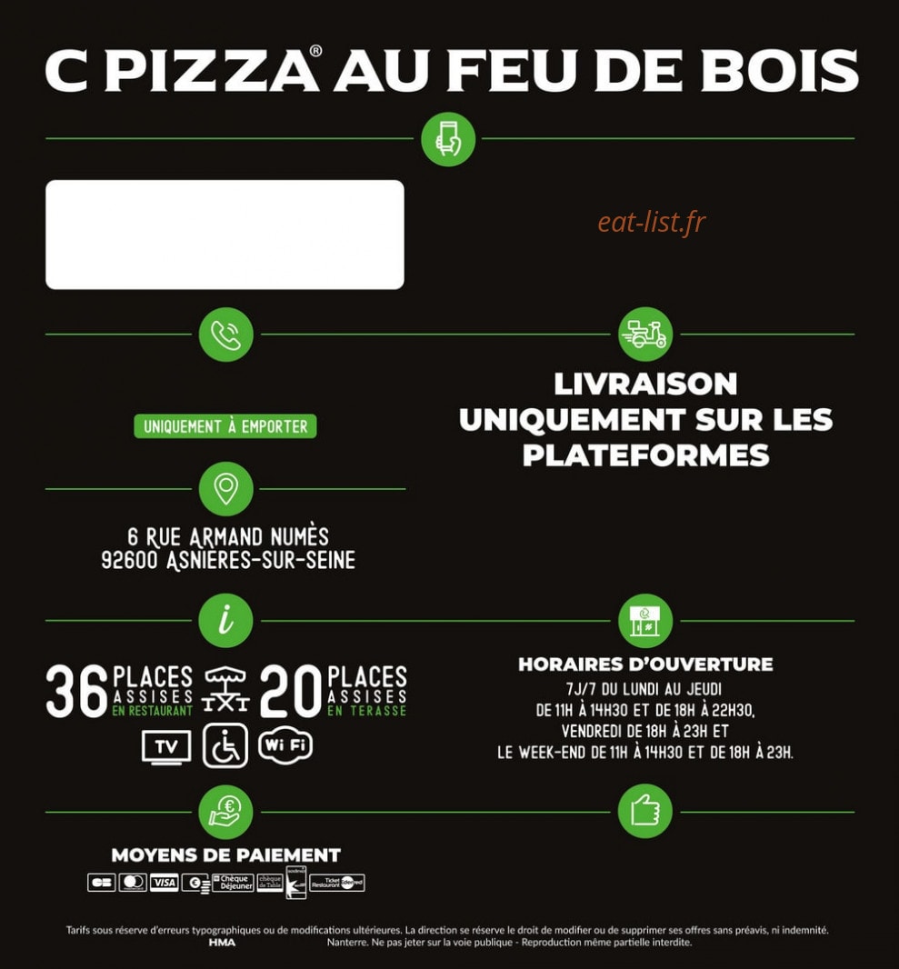 C Pizza — carte page 6