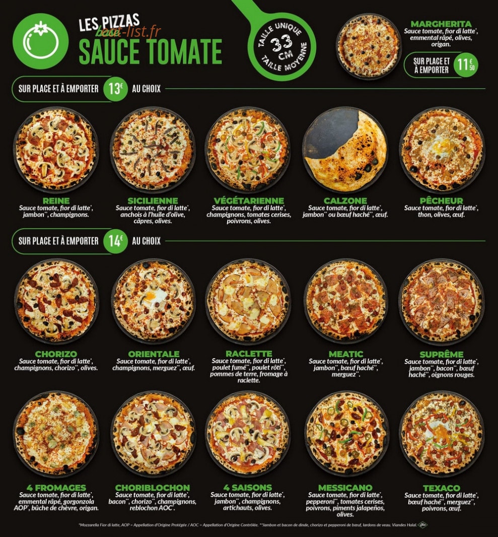 C Pizza — carte page 2