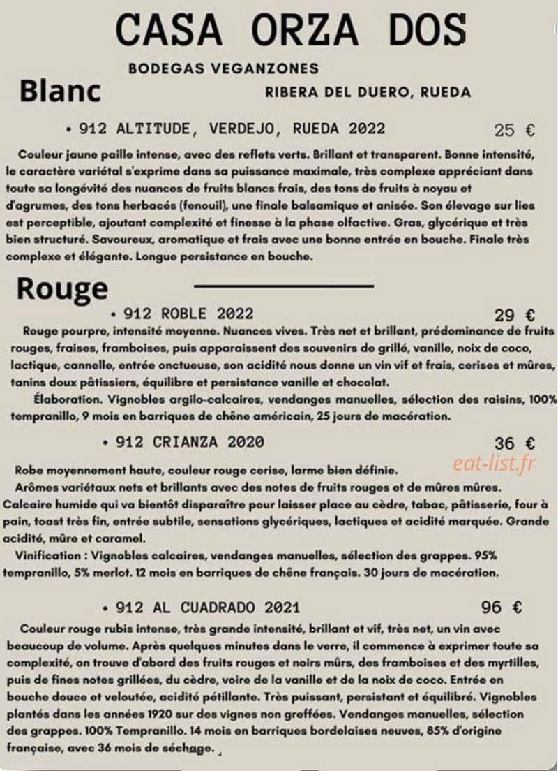 Casa Orza Dos — carte page 7