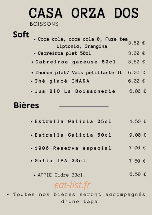 Casa Orza Dos — carte page 5
