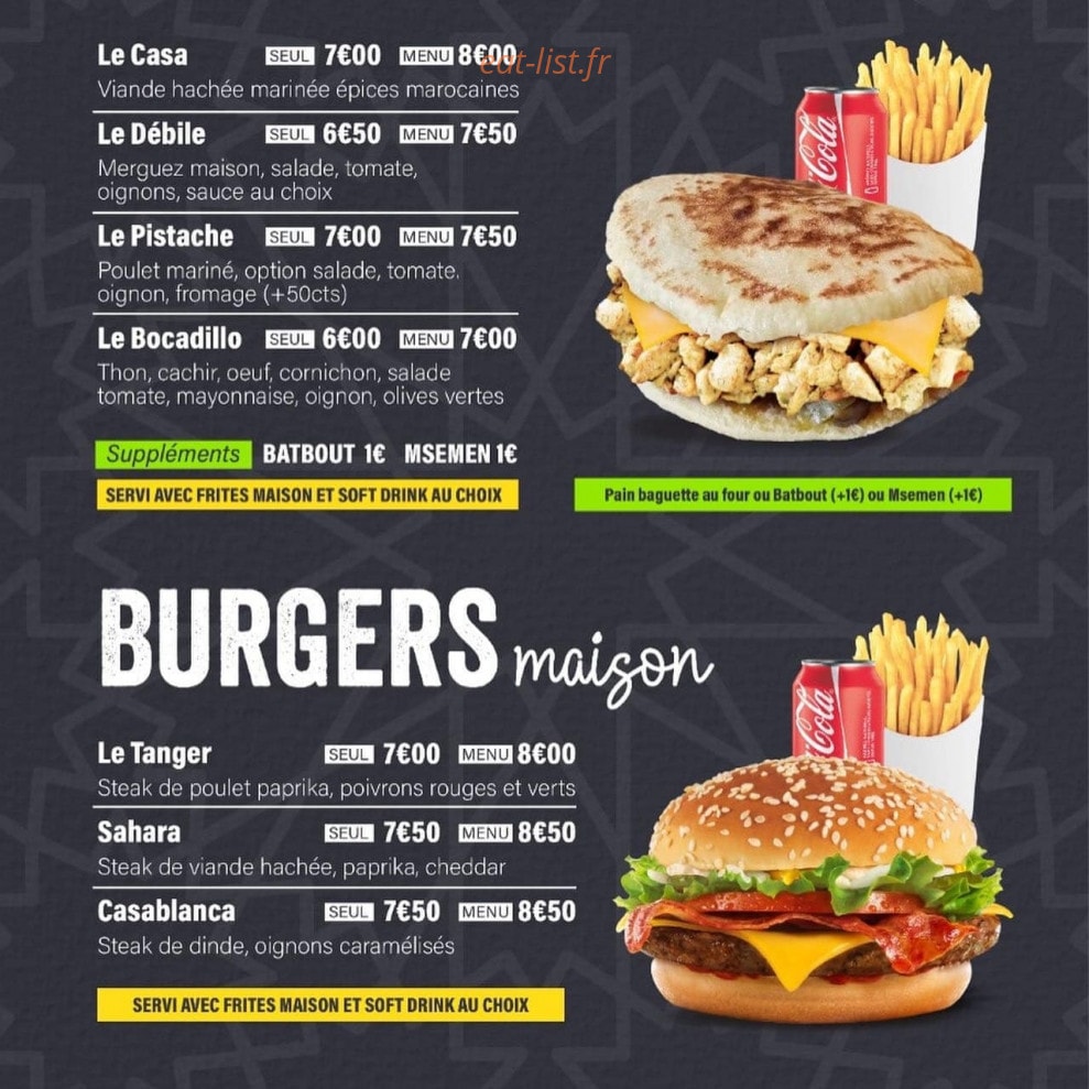 Chez Pistache — carte page 3