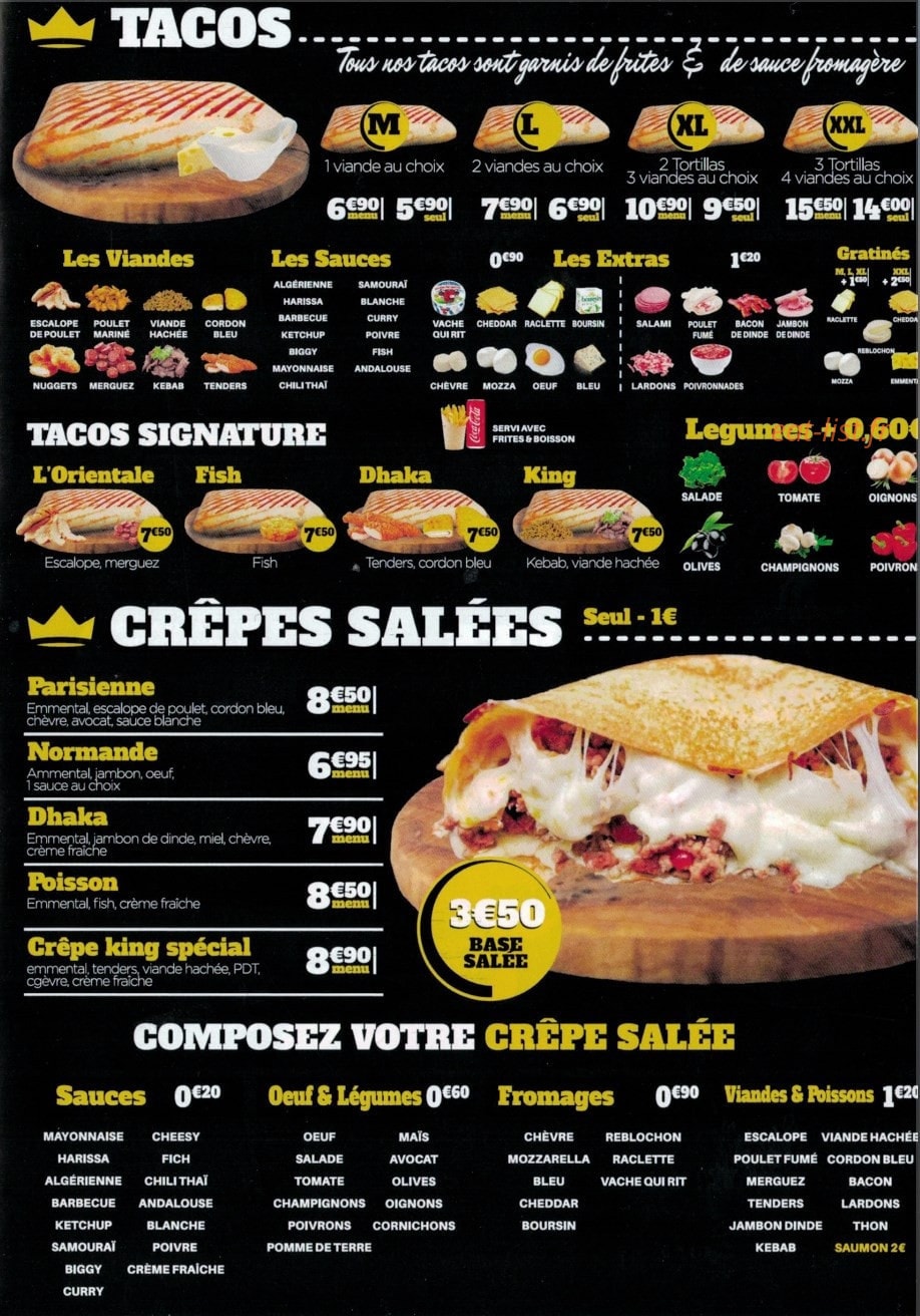 Crêpe King — carte page 3