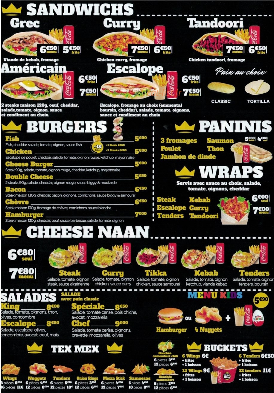 Crêpe King — carte page 2