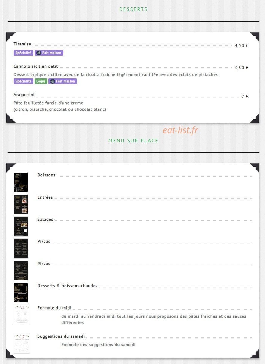Da Floriana — carte page 6