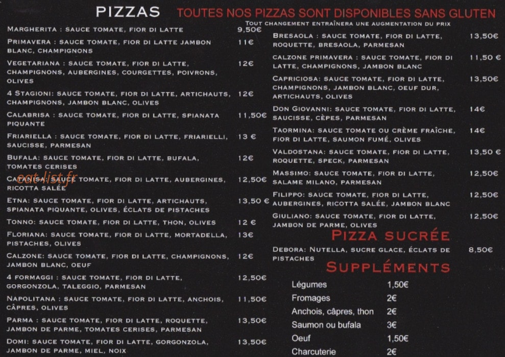 Da Floriana — carte page 2